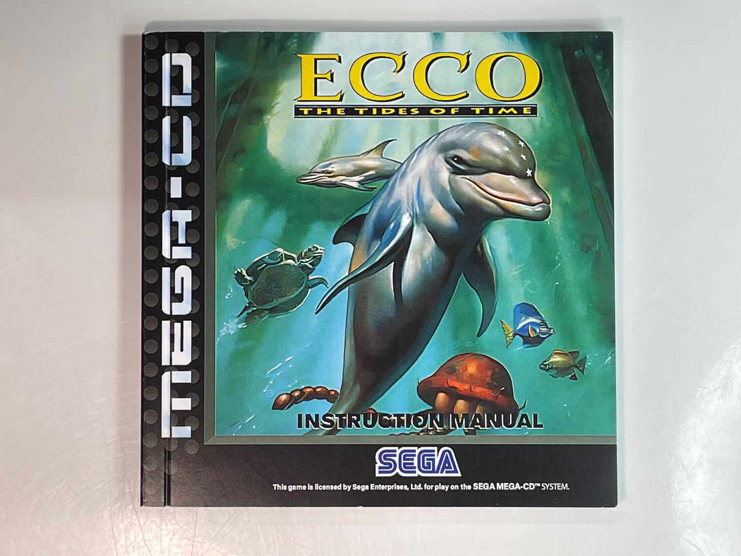 Ecco the Dolphin Tides of Time PAL Mega CD Reproduction/Replacement Case, Disc and Manual