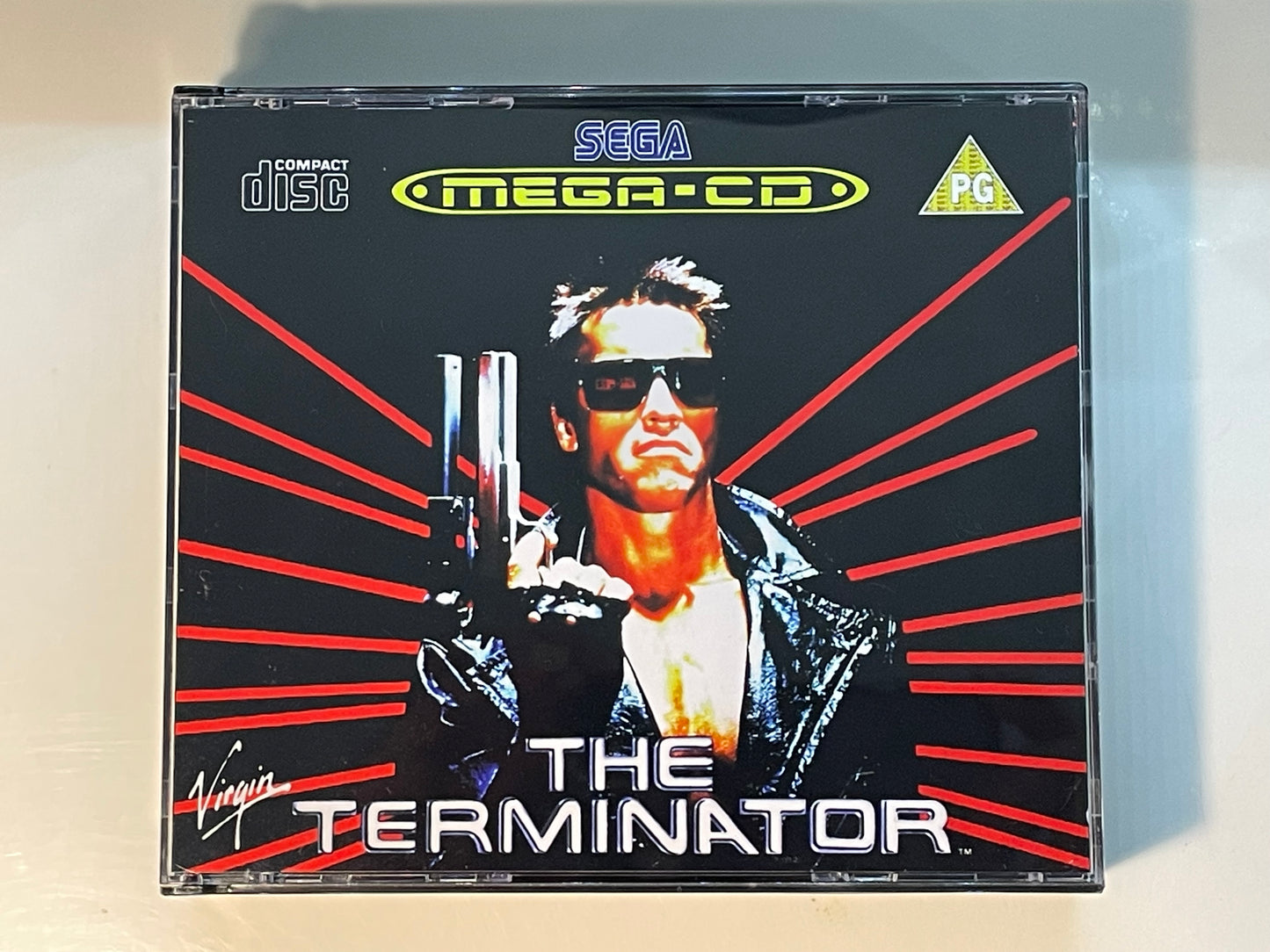 The Terminator PAL Mega CD Reproduction/Replacement Case and Disc.