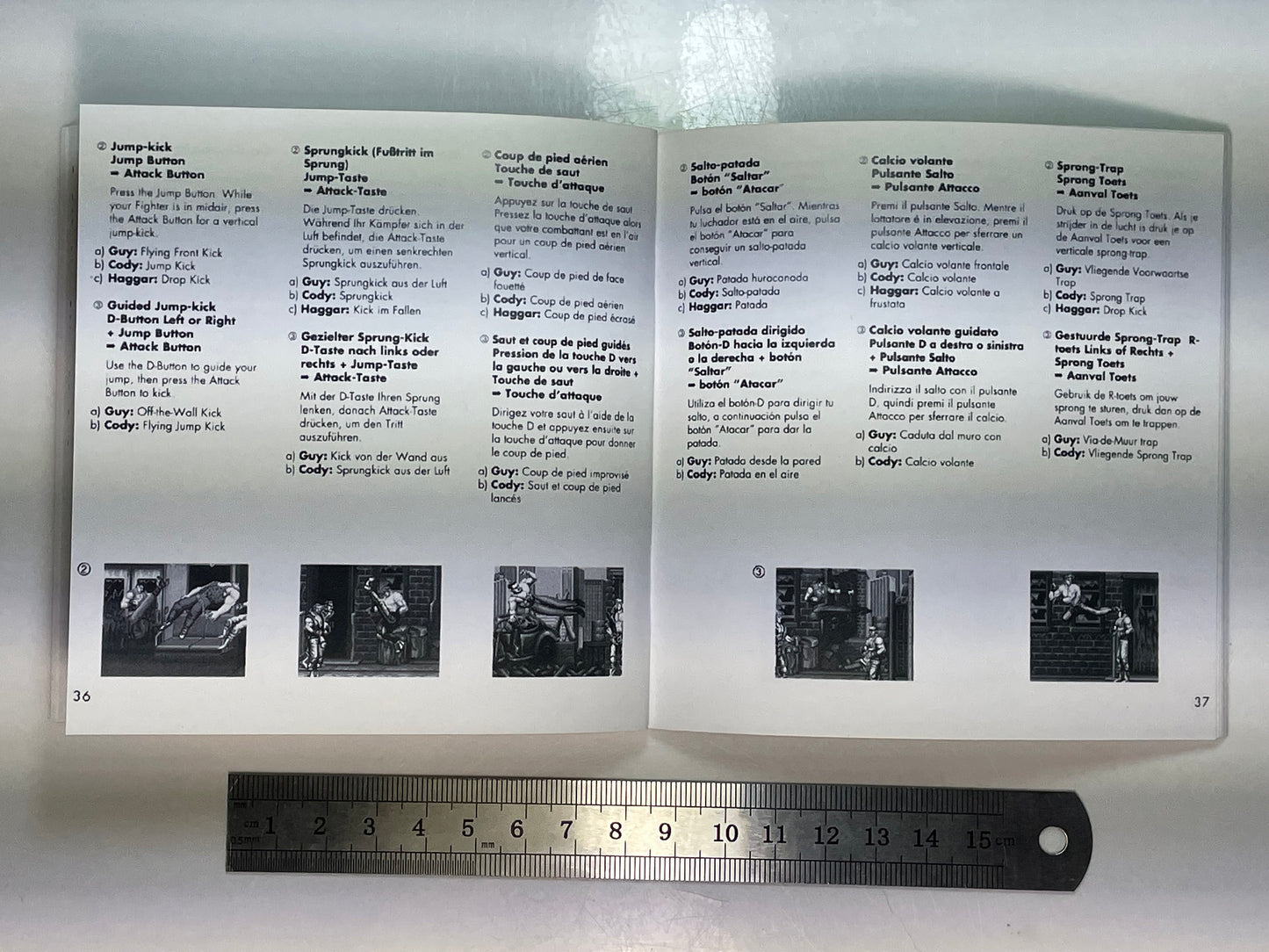 Final Fight CD PAL Style Mega CD Reproduction Manual.
