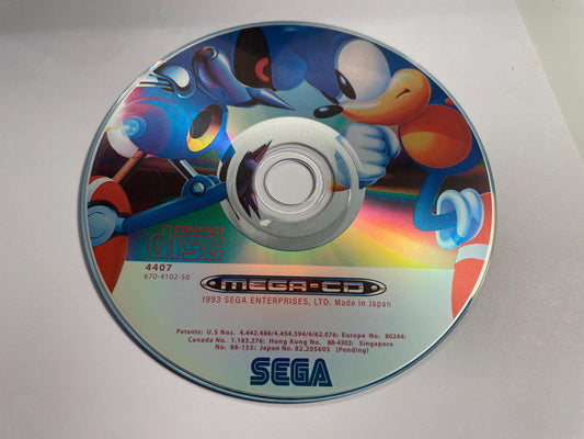 Sonic CD PAL Mega CD Reproduction/Replacement Case, Disc and Manual