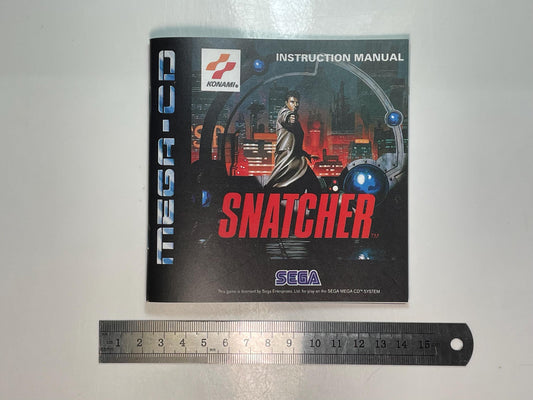 Snatcher - PAL Mega CD replacement reproduction manual