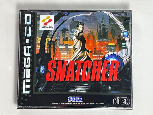 Snatcher PAL Mega CD Reproduction/Replacement Case and Disc.