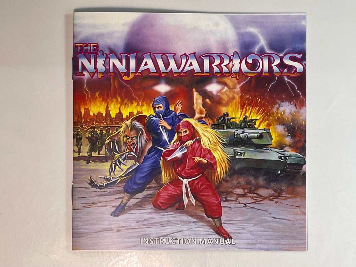 Ninja Warriors PAL Mega CD Reproduction/Replacement Case, Disc and Manual