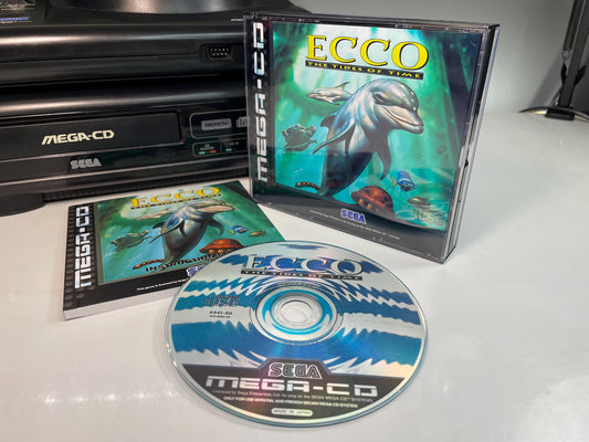 Ecco the Dolphin Tides of Time PAL Mega CD Reproduction/Replacement Case, Disc and Manual