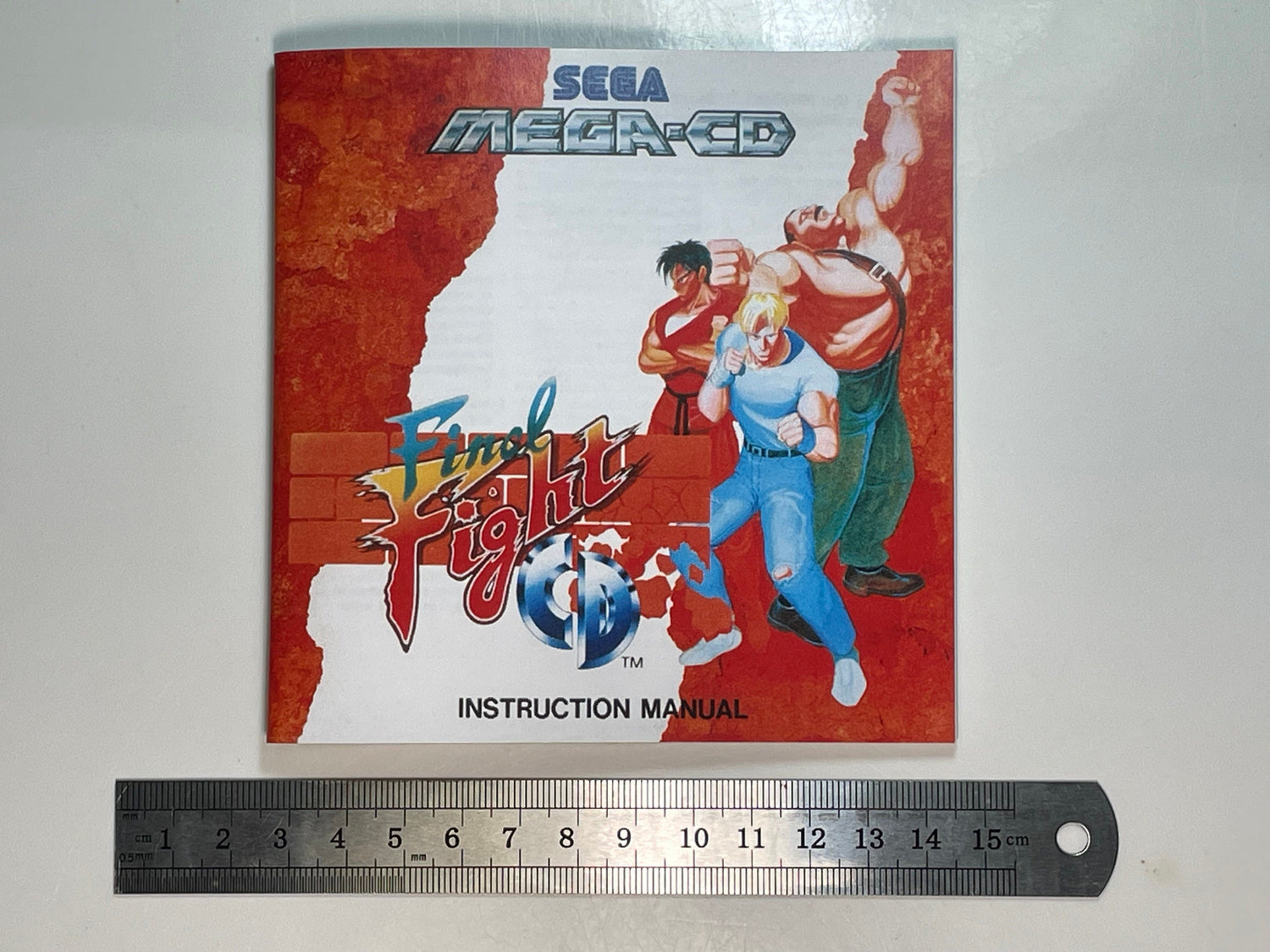 Final Fight CD PAL Style Mega CD Reproduction Manual.