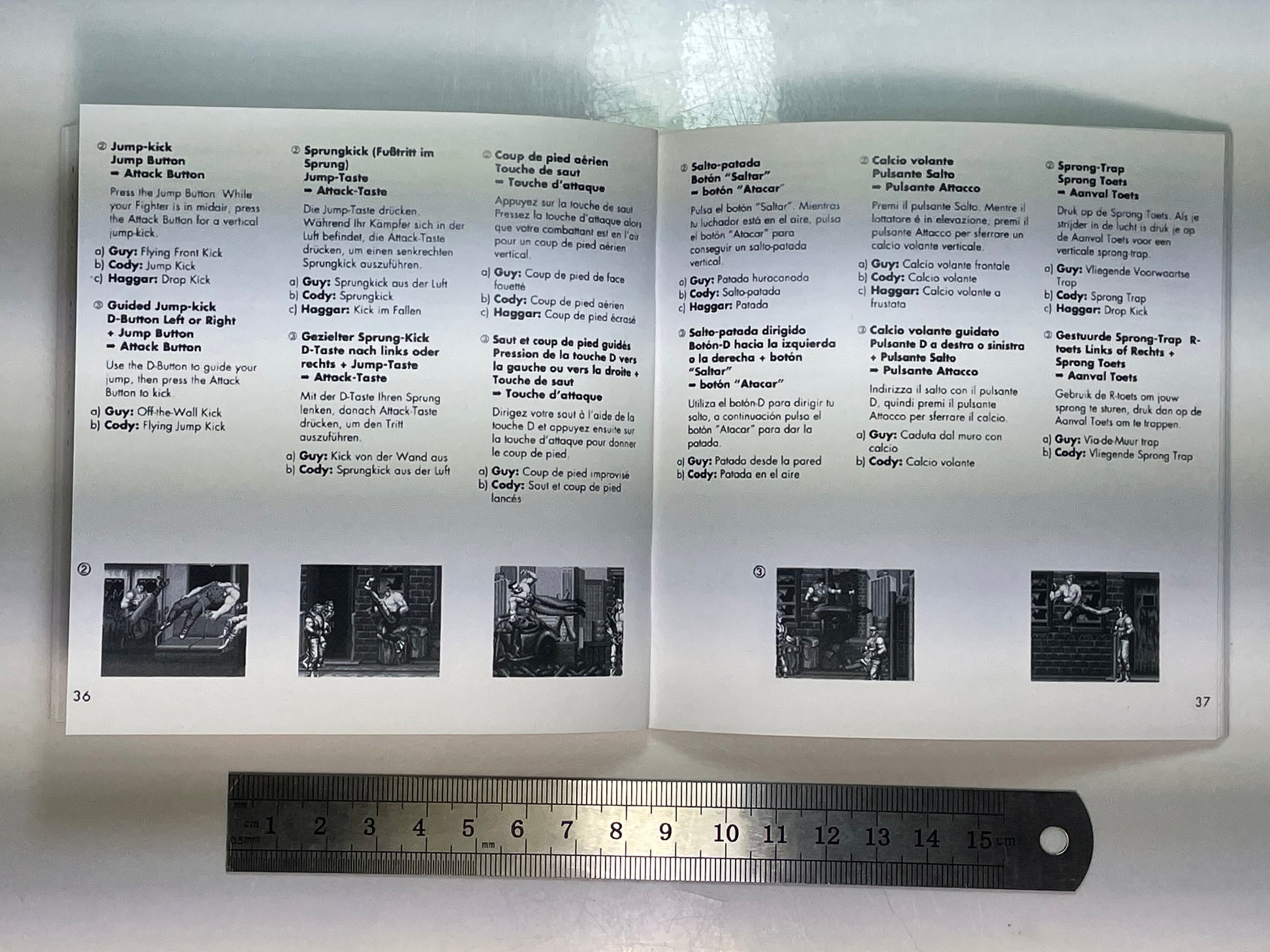 Final Fight CD PAL Style Mega CD Reproduction Manual.
