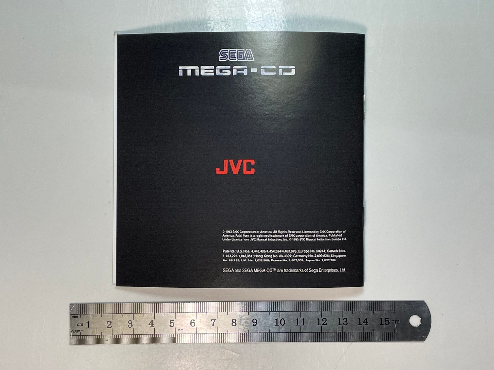 Fatal Fury PAL Style Mega CD Reproduction Manual.