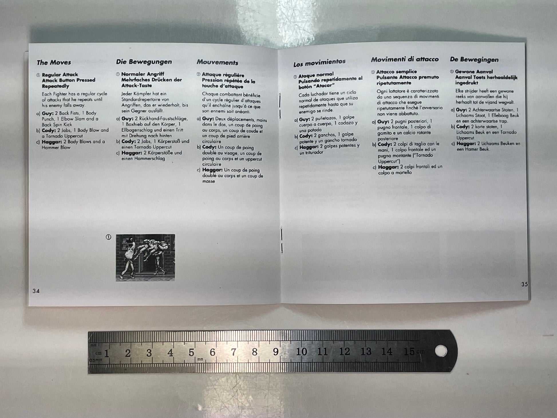 Final Fight CD PAL Style Mega CD Reproduction Manual.