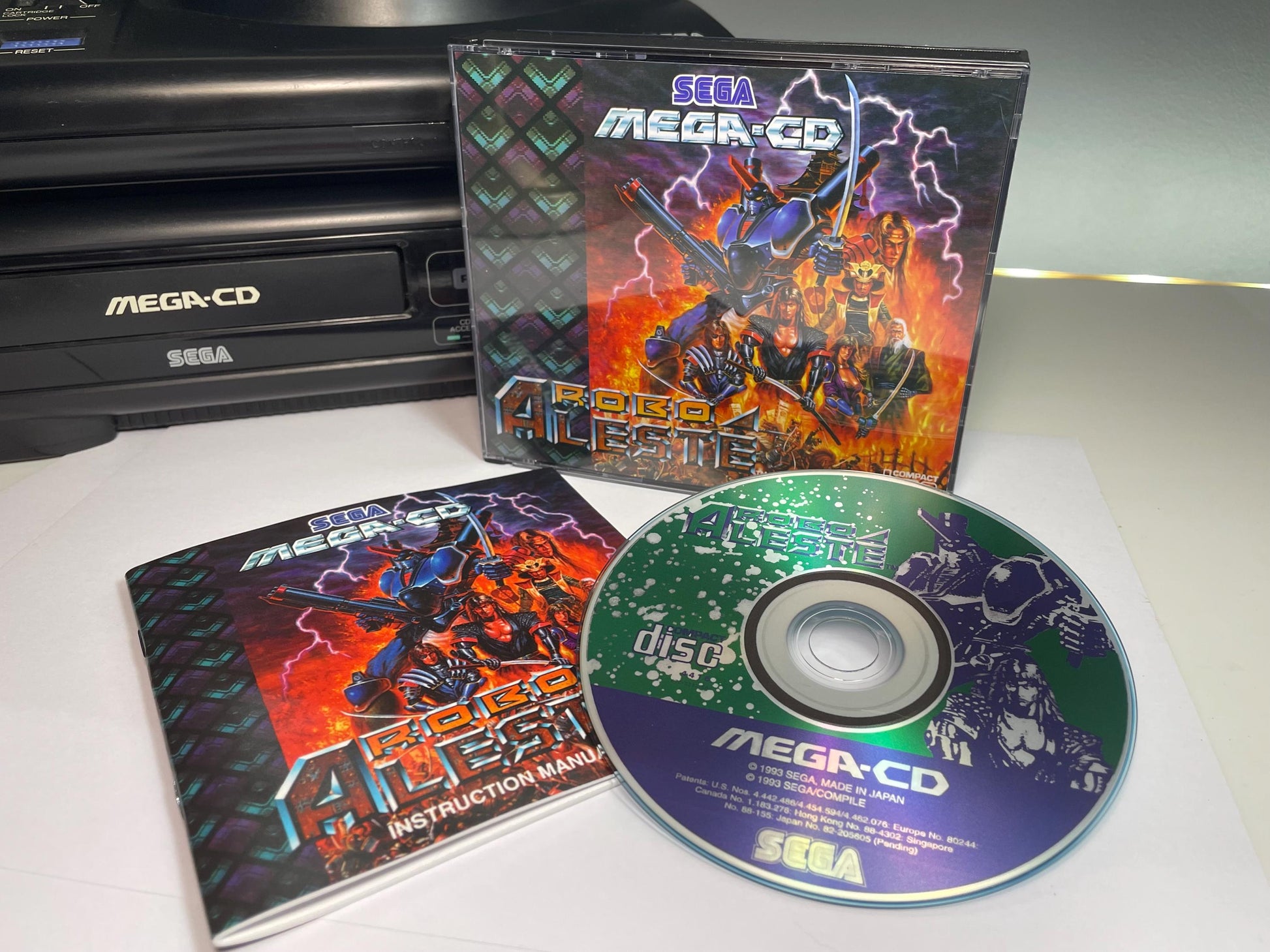 Robo Aleste PAL Mega CD Reproduction/Replacement Case, Disc and Manual